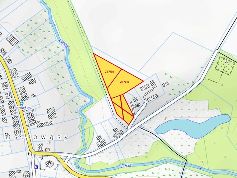 Działka na sprzedaż 1 356 m²: Działki budowlane na sprzedaż w Ostrowąsach