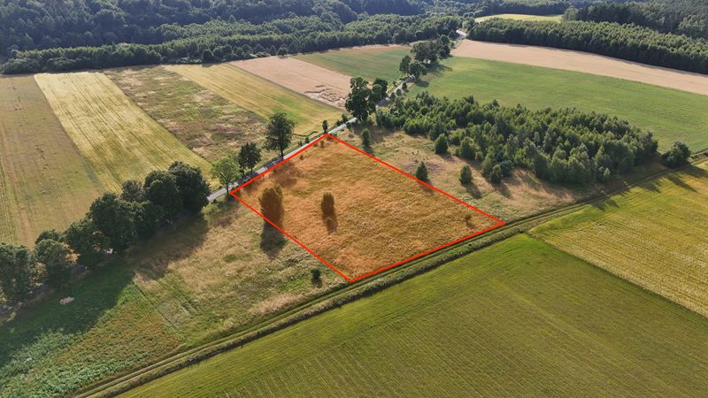 Działka na sprzedaż 5 696 m²: Działka budowlana na sprzedaż w Ostrowąsach, 6 km od Barwic