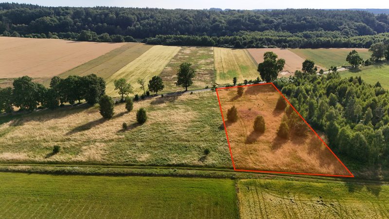 Działka na sprzedaż 4 897 m²: Działka budowlana na sprzedaż w Ostrowąsach, 6 km od Barwic