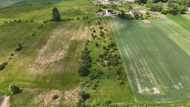 Działka na sprzedaż 752 m²: Dziewięć działek budowlanych z drogą wewnętrzną w Białogórzynie, 12 km od Białogardu