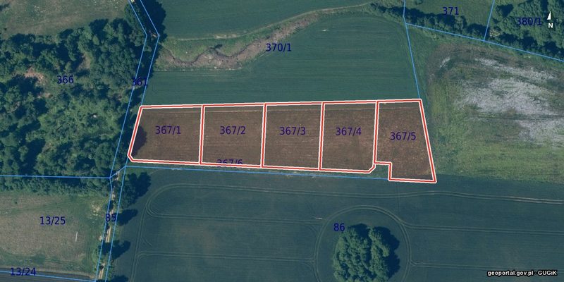 Działka na sprzedaż 2 306 m²: Pięć działek rolnych przy lesie w Byszynie, 9 km od Białogardu