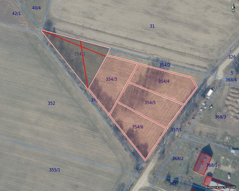Działka na sprzedaż 1 000 m²: Pięć działek rolnych na skraju Dargikowa, 8 km od Białogardu