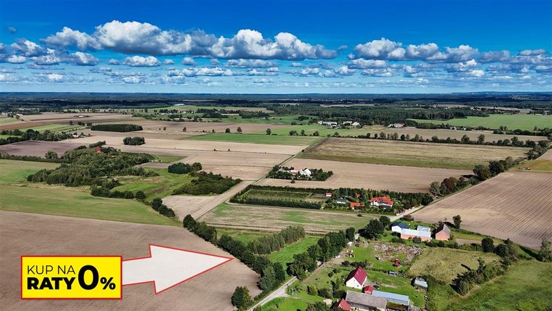 Działka na sprzedaż 1 000 m²: Pięć działek rolnych na skraju Dargikowa, 8 km od Białogardu