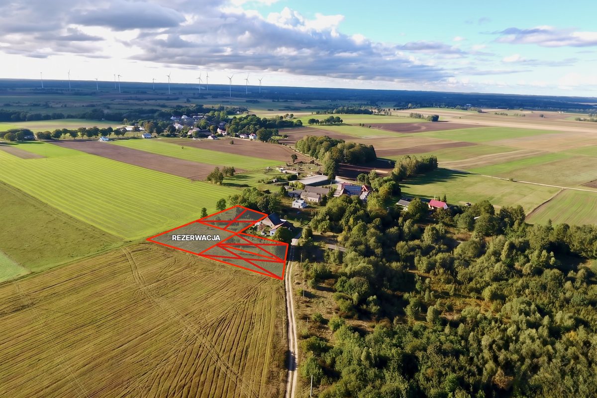 Działki budowlane między polami a lasem w Dargikowie, 7 km od Białogardu