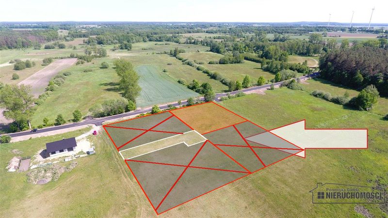 Działka na sprzedaż 1 437 m²: Cztery działki budowlane przy asfalcie w Kościernicy, 7 km od Białogardu