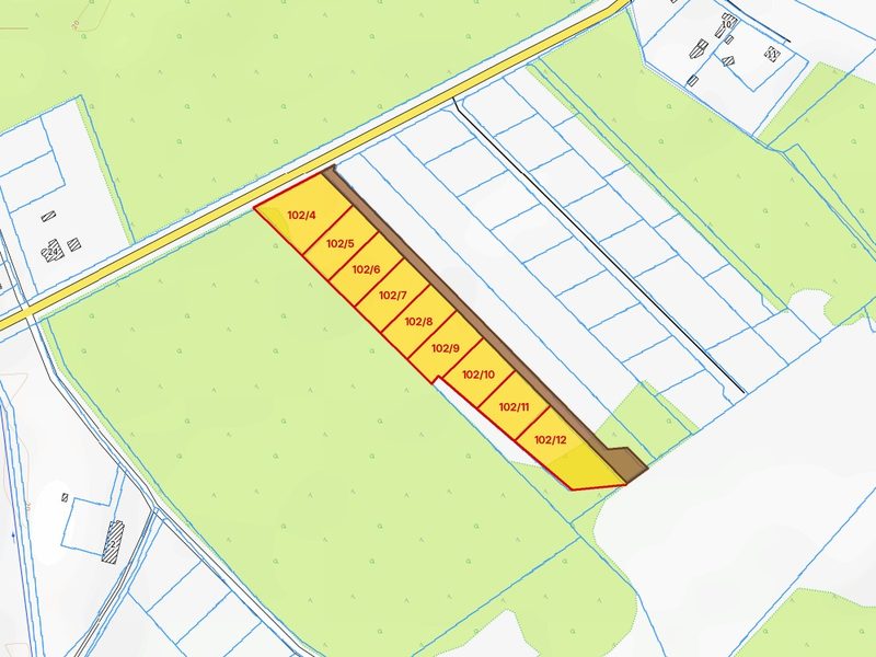 Działka na sprzedaż 1 689 m²: Dziewięć działek budowlanych na polanie wśród lasów w Łęcznie, 4 km od Białogardu
