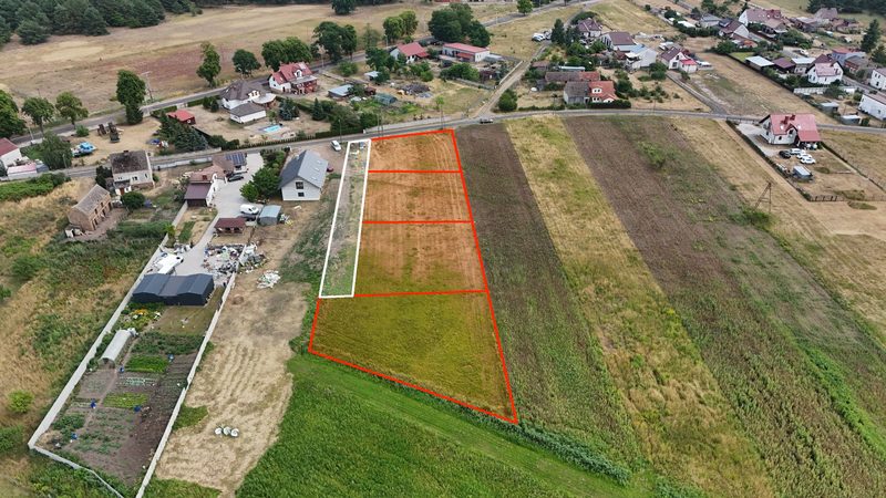 Działka na sprzedaż 930 m²: Działki budowlane przy asfalcie w Piasku, 13 km od Cedyni