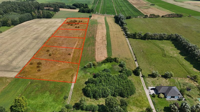 Działka na sprzedaż 3 195 m²: Działki budowlane na sprzedaż w Długie, 6km od Chociwla