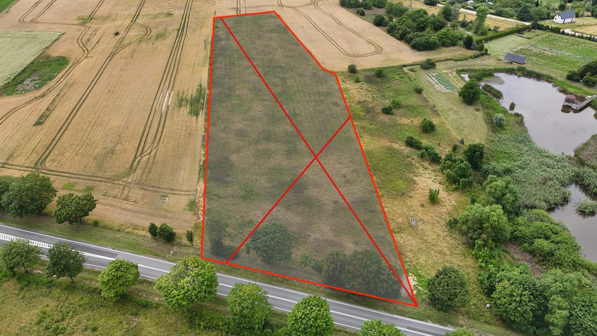Działka rolna przy asfalcie w Starzycach, 2 km od Chociwla