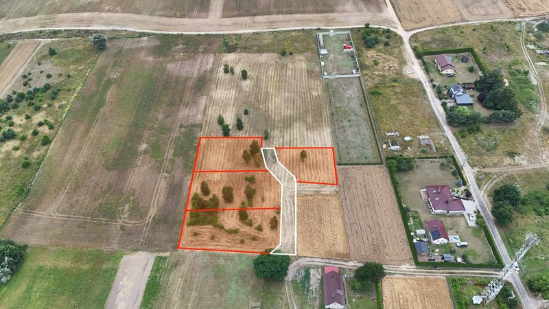 Działka na sprzedaż 843 m²: Działki budowlane na skraju Lisiego Pola, 7 km od Chojny