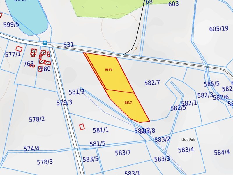 Działka na sprzedaż 9 560 m²: Działki budowlane naprzeciw lasu w Lisim Polu, 8 km od Chojny