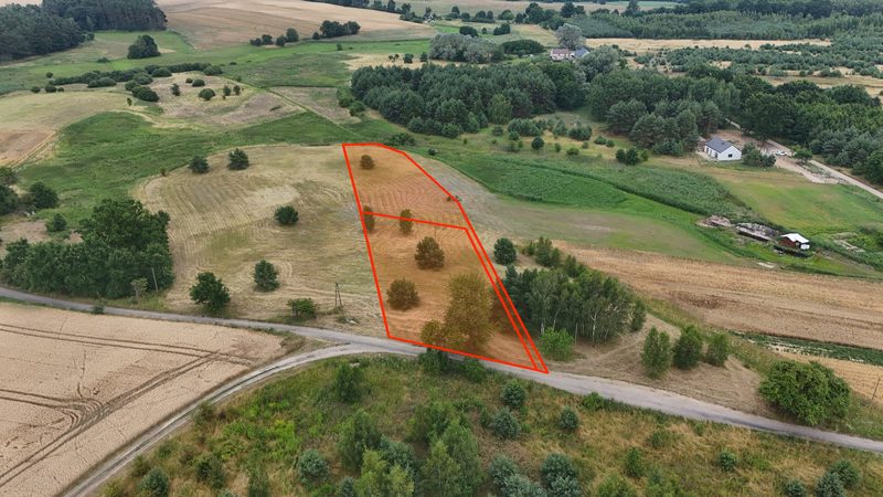 Działka na sprzedaż 9 560 m²: Działki budowlane naprzeciw lasu w Lisim Polu, 8 km od Chojny