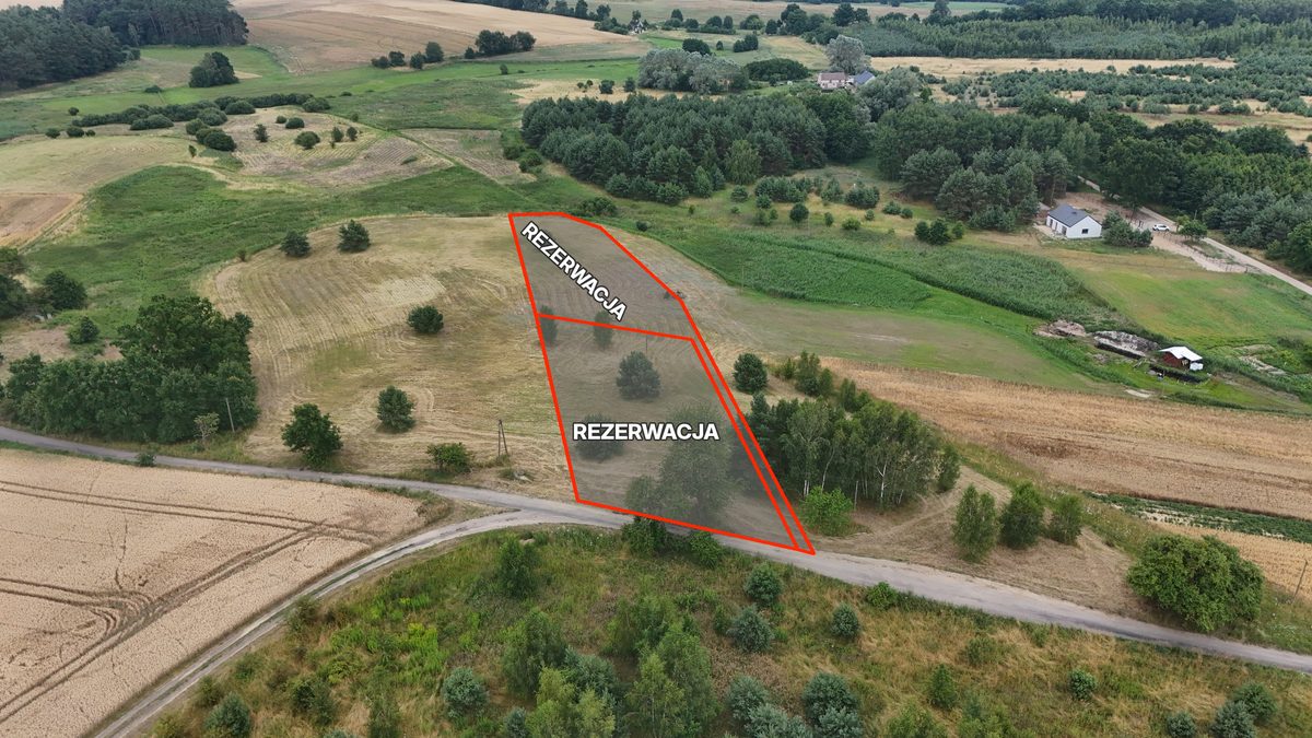 Działki budowlane naprzeciw lasu w Lisim Polu, 8 km od Chojny
