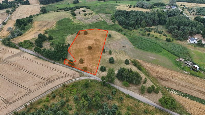 Działka na sprzedaż 13 024 m²: Działka budowlana w Lisim Polu, 8 km od Chojny