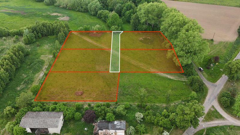 Działka na sprzedaż 1 208 m²: Pięć działek budowlanych blisko lasu w Garnkach, 8 km od Karlina