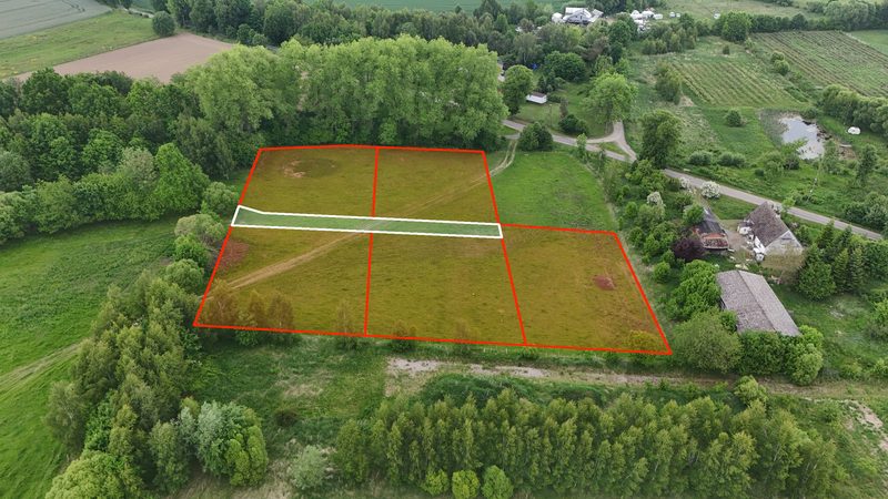 Działka na sprzedaż 1 208 m²: Pięć działek budowlanych blisko lasu w Garnkach, 8 km od Karlina