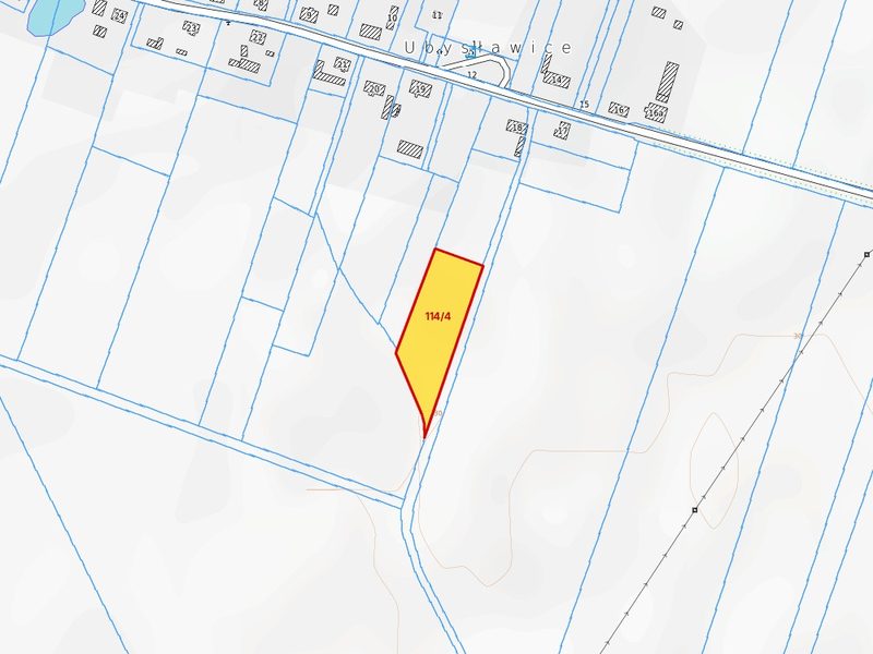 Działka na sprzedaż 4 926 m²: Działka budowlana na skraju wsi w Ubysławicach, 15 km od Białogardu