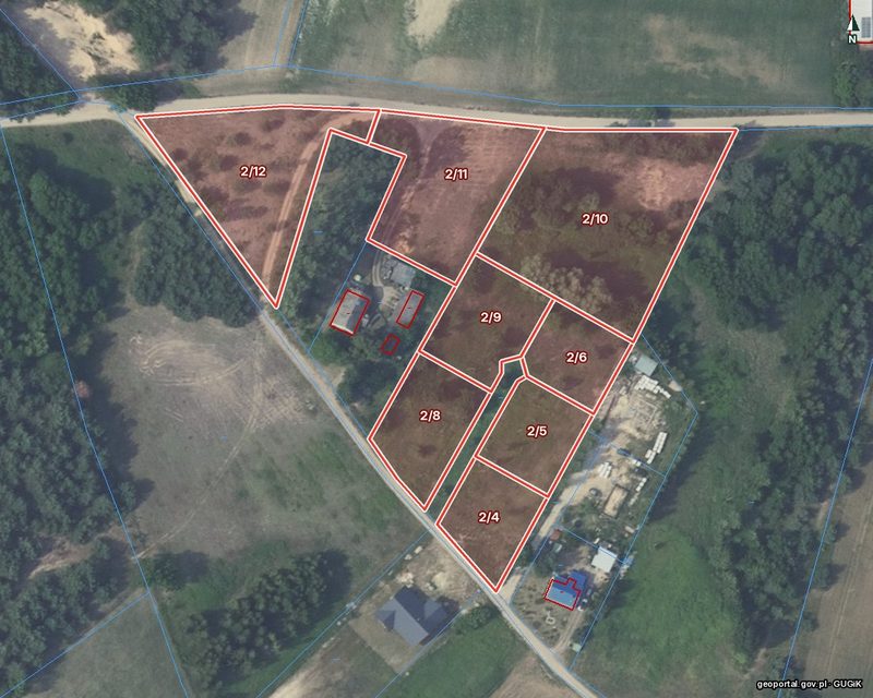 Działka na sprzedaż 854 m²: Działki budowlane na sprzedaż w Grabinach