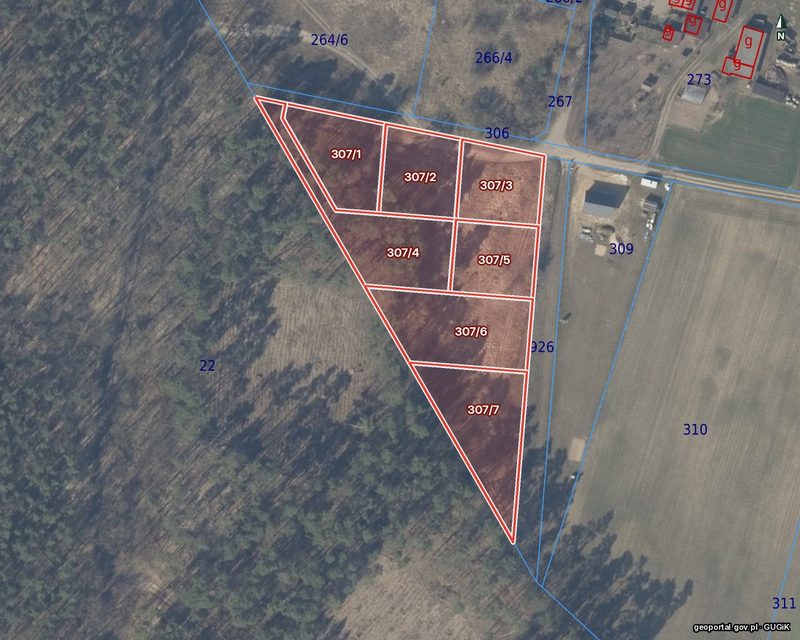 Działka na sprzedaż 891 m²: Działki budowlane przy lesie w Kłosowie, 7 km od Mieszkowic