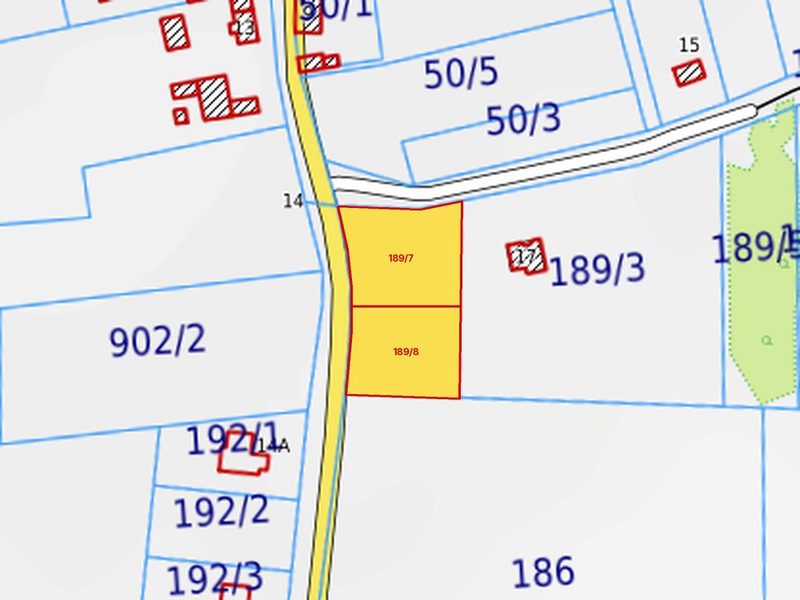 Działka na sprzedaż 1 418 m²: Dwie działki rolne przy asfaltowej drodze w Zielinie, 7 km od Mieszkowic