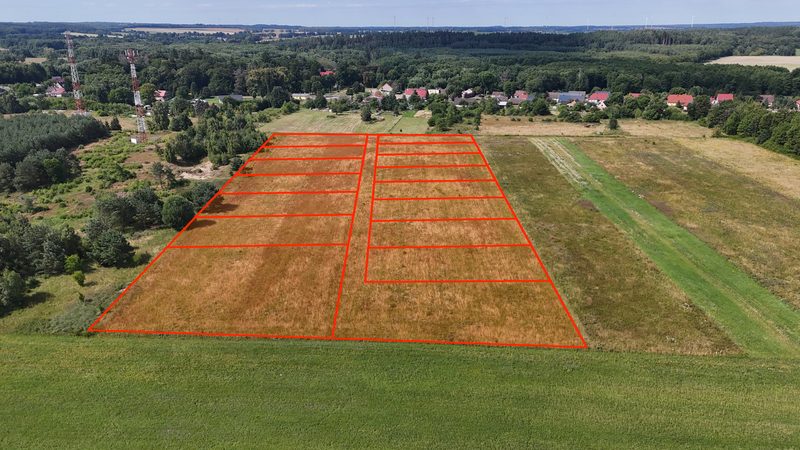 Działka na sprzedaż 1 123 m²: Działki budowlane na sprzedaż w Bolkowo, 13 km od Połczyna-Zdroju