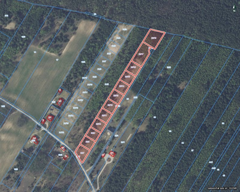 Działka na sprzedaż 913 m²: Działki budowlane na sprzedaż w Obrębiźnie