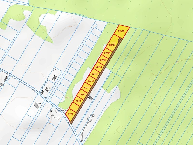 Działka na sprzedaż 913 m²: Działki budowlane na sprzedaż w Obrębiźnie