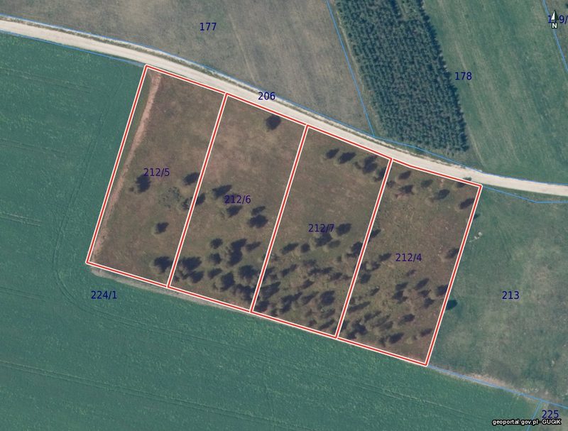 Działka na sprzedaż 2 936 m²: Cztery działki budowlane wśród pól w Kowalkach, 9 km od Tychowa