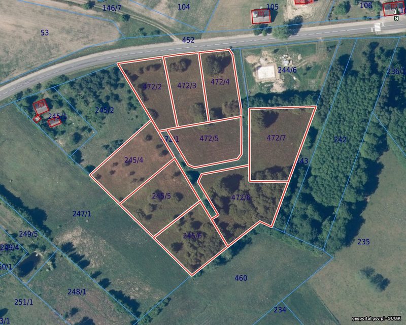 Działka na sprzedaż 1 291 m²: Dziewięć działek budowlanych przy asfalcie w Warninie, 8 km od Tychowa