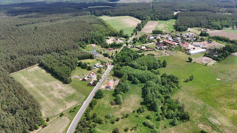 Działka na sprzedaż 1 291 m²: Dziewięć działek budowlanych przy asfalcie w Warninie, 8 km od Tychowa