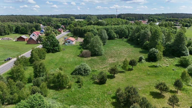 Działka na sprzedaż 1 291 m²: Dziewięć działek budowlanych przy asfalcie w Warninie, 8 km od Tychowa